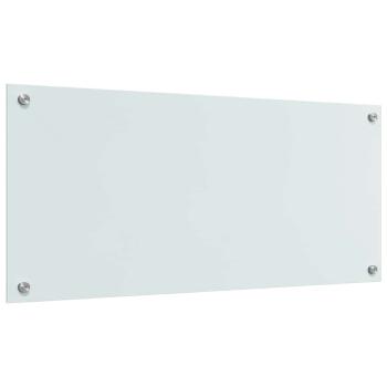 Küchenrückwand Weiß 90 x 40 x 0,8 cm Gehärtetes Glas