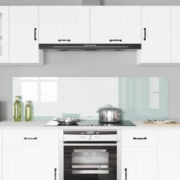 ARDEBO.de - Küchenrückwand Weiß 90 x 50 x 0.8 cm Gehärtetes Glas