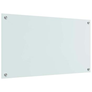 Küchenrückwand Weiß 90 x 50 x 0.8 cm Gehärtetes Glas
