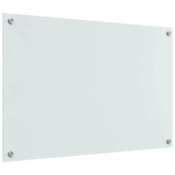 Küchenrückwand Weiß 90 x 60 x 0.8 cm Gehärtetes Glas