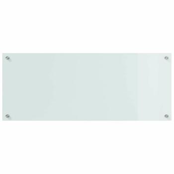 Küchenrückwand Weiß 100 x 40 x 0,8 cm Gehärtetes Glas