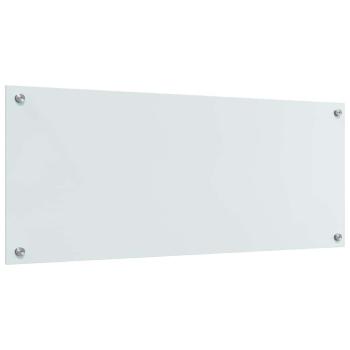 Küchenrückwand Weiß 100 x 40 x 0,8 cm Gehärtetes Glas