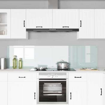 Küchenrückwand Weiß 100 x 50 x 0,8 cm Gehärtetes Glas