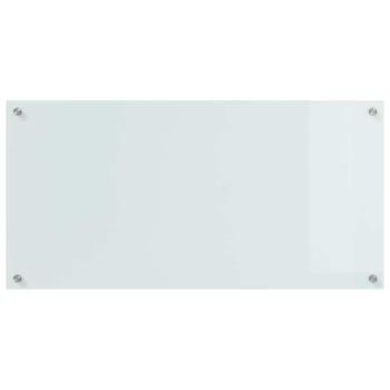Küchenrückwand Weiß 100 x 50 x 0,8 cm Gehärtetes Glas