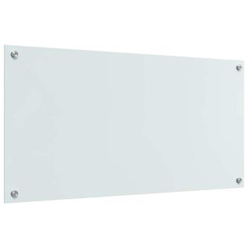 Küchenrückwand Weiß 100 x 50 x 0,8 cm Gehärtetes Glas