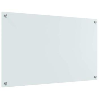 Küchenrückwand Weiß 100 x 60 x 0,8 cm Gehärtetes Glas