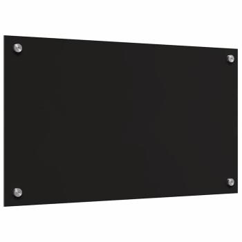 Küchenrückwand Schwarz 70 x 40 x 0.8 cm Gehärtetes Glas