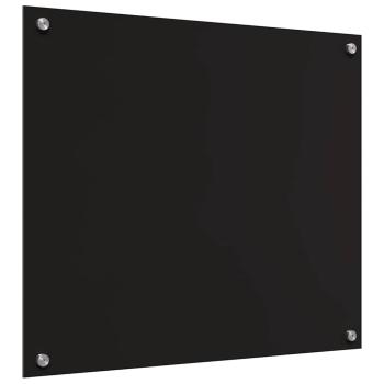 Küchenrückwand Schwarz 70 x 60 x 0.8 cm Gehärtetes Glas