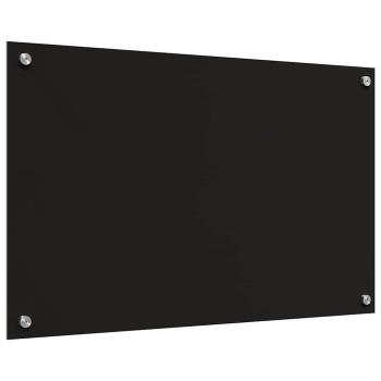Küchenrückwand Schwarz 80 x 50 x 0.8 cm Gehärtetes Glas