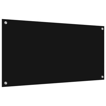 Küchenrückwand Schwarz 100 x 50 x 0,8 cm Gehärtetes Glas