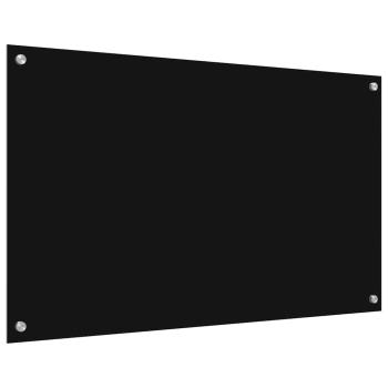 Küchenrückwand Schwarz 100 x 60 x 0,8 cm Gehärtetes Glas