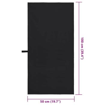 Sporthandtücher 2 pcs Schwarz 100 x 50 cm