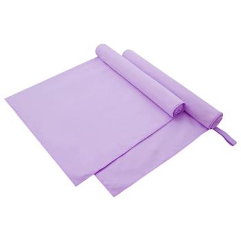 ARDEBO.de - Sporthandtücher 2 pcs Lila 180 x 90 cm Polyester und Polyamid
