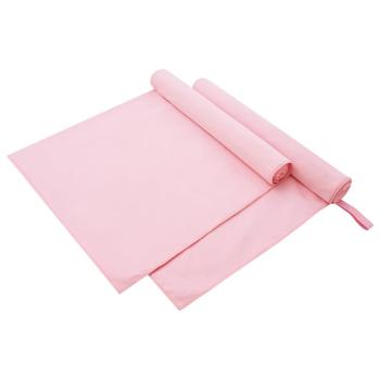 ARDEBO.de - Sporthandtücher 2 pcs Rosa 180 x 90 cm Polyester und Polyamid