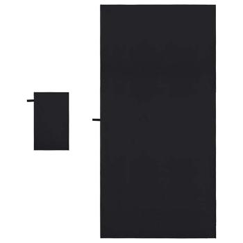 Sporthandtuch Set Sonstiges Schwarz Stoff