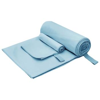 ARDEBO.de - Sporthandtuch Set Sonstiges Blau Stoff