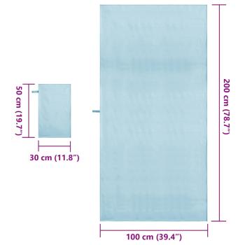 Sporthandtuch Set Sonstiges Blau Stoff