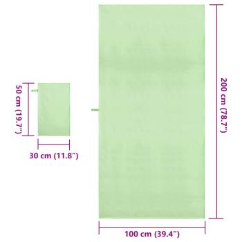 Sporthandtuch Set Sonstiges Grün Stoff