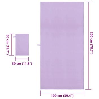 Sporthandtuch Set Sonstiges Lila Stoff