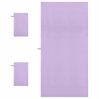 Sporthandtuch Set 3 pcs Lila Polyester und Polyamid