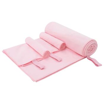 ARDEBO.de - Sporthandtuch Set 3 pcs Rosa Polyester und Polyamid
