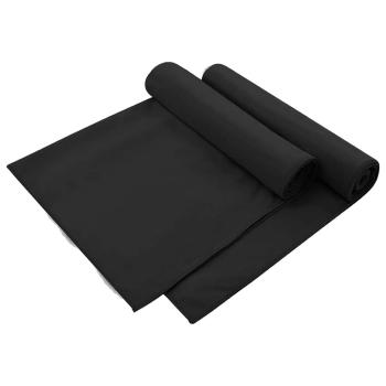 Außenstuhl Handtücher 2 pcs Schwarz 130 x 60 cm