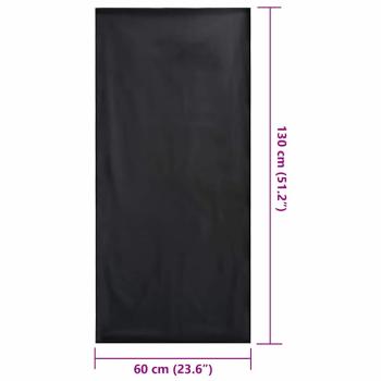 Außenstuhl Handtücher 2 pcs Schwarz 130 x 60 cm