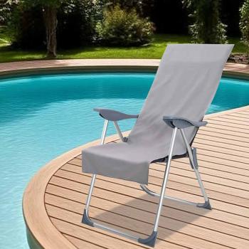 ARDEBO.de - Außenstuhl Handtücher 2 pcs Dunkelgrau 130 x 60 cm