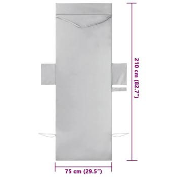 Sonnenliege-Tücher 2 pcs Grau 210 x 75 cm