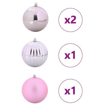 Weihnachtskugel-Set 4 pcs Rosa