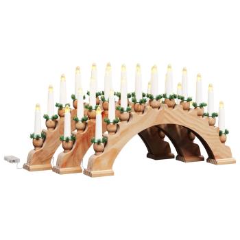 Weihnachtskerzenbogen mit 10 LED Kerzen 3 pcs Braun