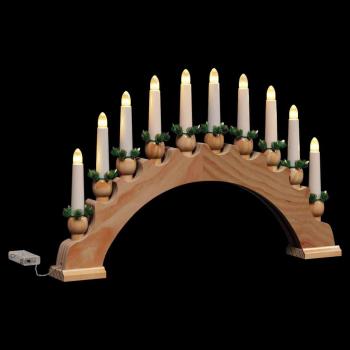 Weihnachtskerzenbogen mit 10 LED Kerzen 3 pcs Braun