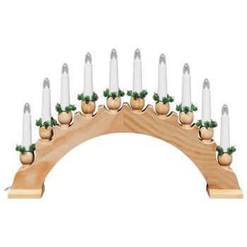Weihnachtskerzenbogen mit 10 LED Kerzen 3 pcs Braun