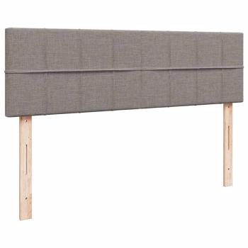 Ottoman-Bett mit Matratzen Taupe 160x200 cm Stoff