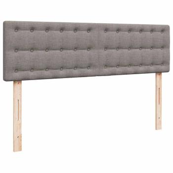 Ottoman-Bett mit Matratzen Taupe 160x200 cm Stoff