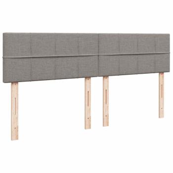 Ottoman-Bett mit Matratzen Taupe 160x200 cm Stoff