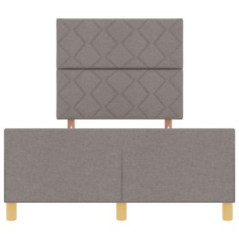 Bettgestell mit Kopfteil Taupe 120 x 190 cm Stoff
