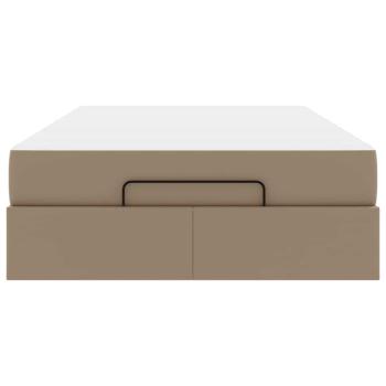 Bettgestell mit Matratze Cappuccino 120 x 190 cm Kunstleder