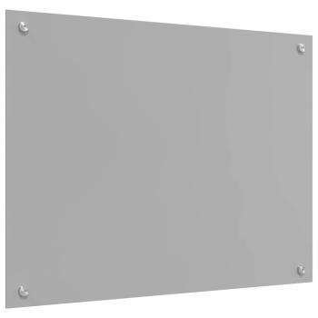Küchenrückwand 2 pcs Hellgrau 80 x 50 cm Gehärtetes Glas