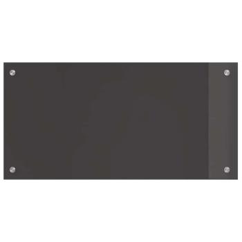 Küchenrückwand 2 pcs Dunkelgrau 80 x 40 cm Gehärtetes Glas
