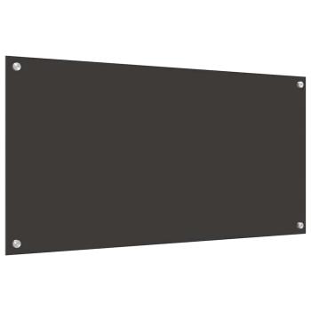Küchenrückwand 2 pcs Dunkelgrau 100 x 50 cm Gehärtetes Glas