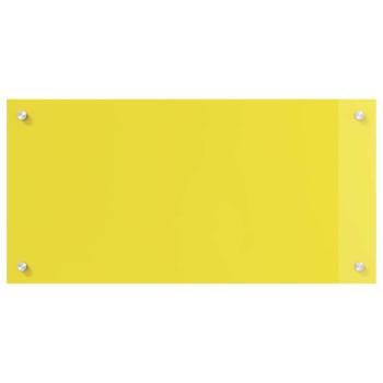 Küchenrückwand 2 pcs Gelb 80 x 40 cm Gehärtetes Glas