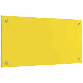 Küchenrückwand 2 pcs Gelb 80 x 40 cm Gehärtetes Glas