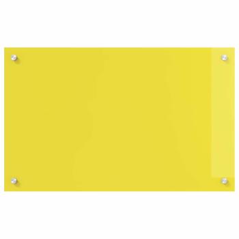 Küchenrückwand 2 pcs Gelb 80 x 50 cm Gehärtetes Glas