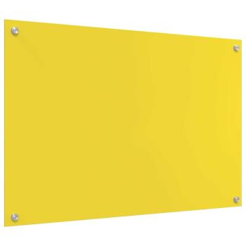 Küchenrückwand 2 pcs Gelb 90 x 60 cm Gehärtetes Glas