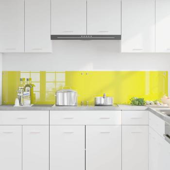 Küchenrückwand 2 pcs Gelb 100 x 40 cm Gehärtetes Glas