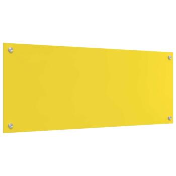 Küchenrückwand 2 pcs Gelb 100 x 40 cm Gehärtetes Glas
