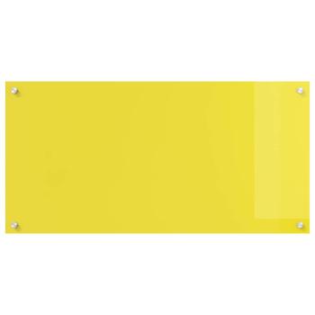 Küchenrückwand 2 pcs Gelb 100 x 50 cm Gehärtetes Glas