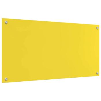 Küchenrückwand 2 pcs Gelb 100 x 50 cm Gehärtetes Glas