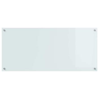 Küchenrückwand 2 pcs Weiß 110 x 50 cm Gehärtetes Glas